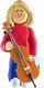 Musical Female Blonde Ornament with Cello